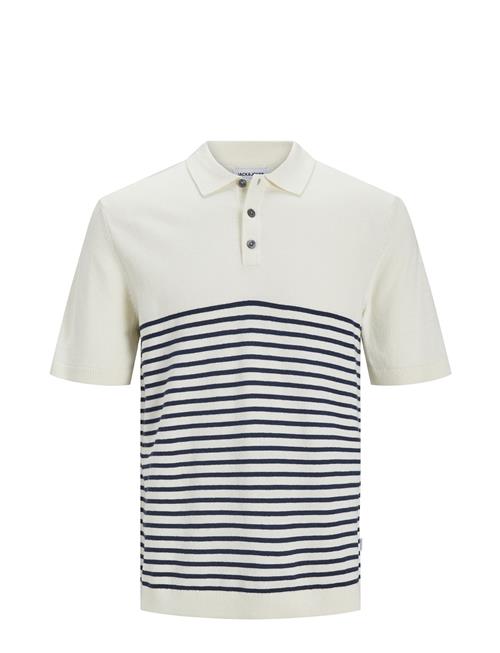 Jack & Jones Jjeemil Knit Polo S/S Sn Jack & J S White