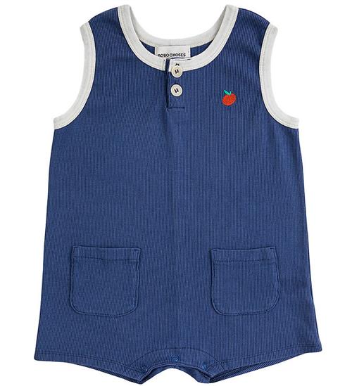 Se Bobo Choses Bobo Choses Sommerdragt - Baby Tomato - Navy Blue ved KidsWorld