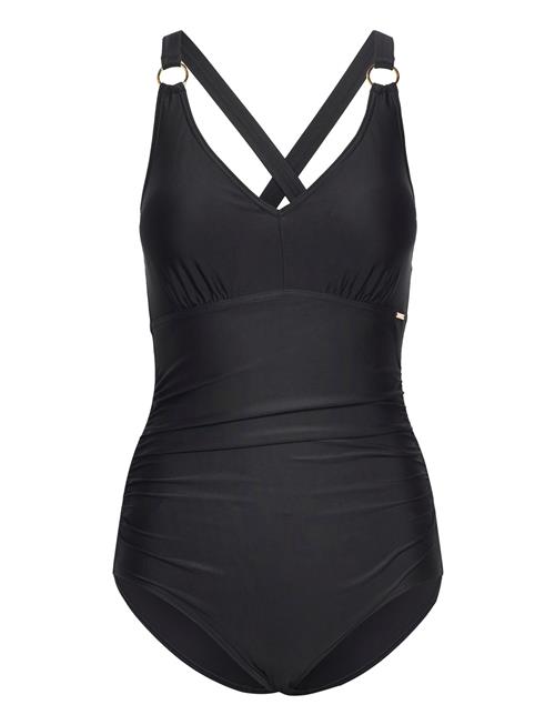 Speedo Womens Shaping V Neck 1 Piece Speedo Black