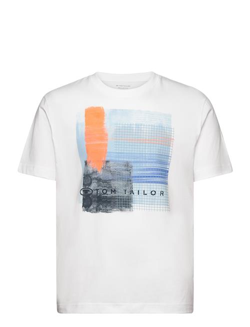 Se Tom Tailor Printed T-Shirt Tom Tailor White ved Booztlet