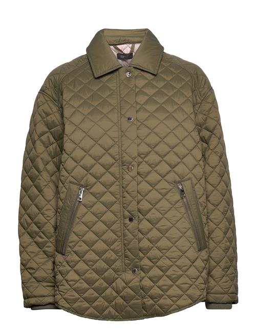 Esprit Collection Quilted Jacket With Turn-Down Collar Esprit Collection Khaki