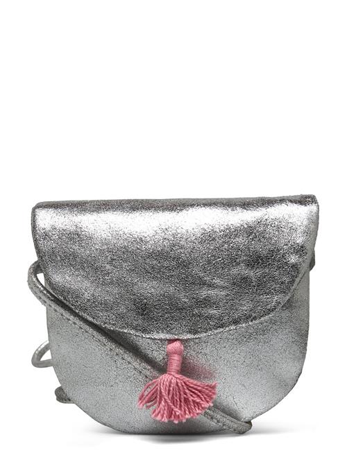 Leather Metallic Bag Mango Silver