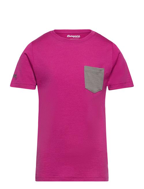 Se Bergans Myske Wool Youth Tee Navy Mel/Solidgrey 128 Bergans Purple ved Booztlet