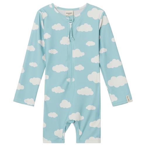 Kuling Paros Mønstret UV-dragt Med Skyer Dove Blue 62/68 cm  Blå  62/68 cm  Unisex