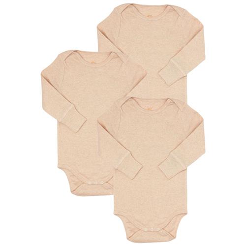 Copenhagen Colors 3-pak Babybodyer Beige Melange | Beige | 50 cm