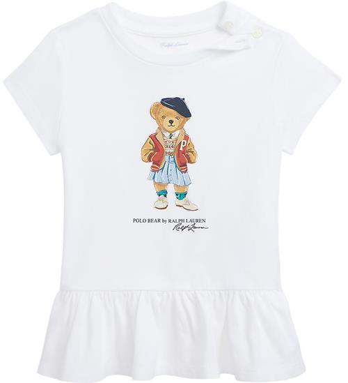 Se Polo Ralph Lauren Polo Ralph Lauren T-shirt - Hvid m. Bamse ved KidsWorld