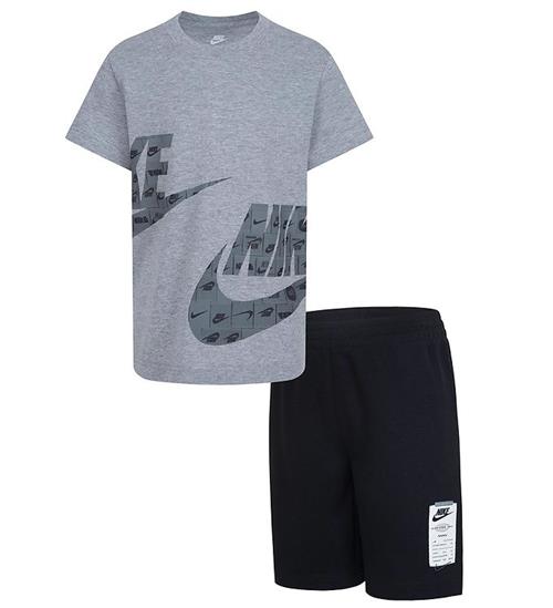 Nike ShortssÃ¦t - Shorts/T-shirt - Sort/GrÃ¥