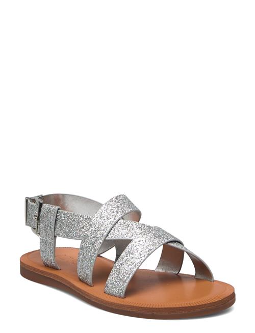 Mango Sequin Sandals Mango Silver