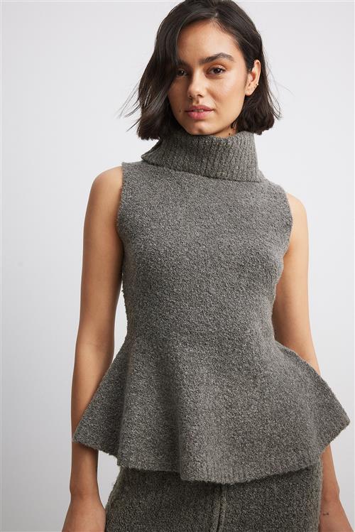 Strikket top - Grey