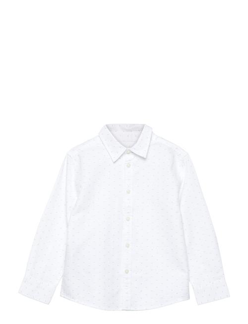 Mango Printed Cotton Shirt Mango White