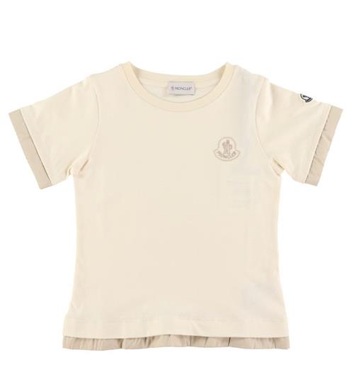 Se Moncler Moncler T-shirt - Cream m. Beige ved KidsWorld