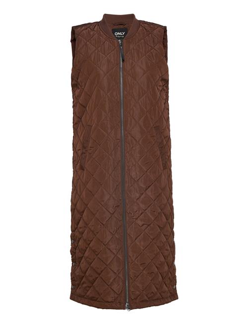 Se ONLY Onljessica Quilted Waistcoat Otw ONLY Brown ved Booztlet