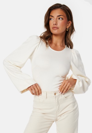 Se BUBBLEROOM Idalina Puff Sleeve Top White XS ved Bubbleroom