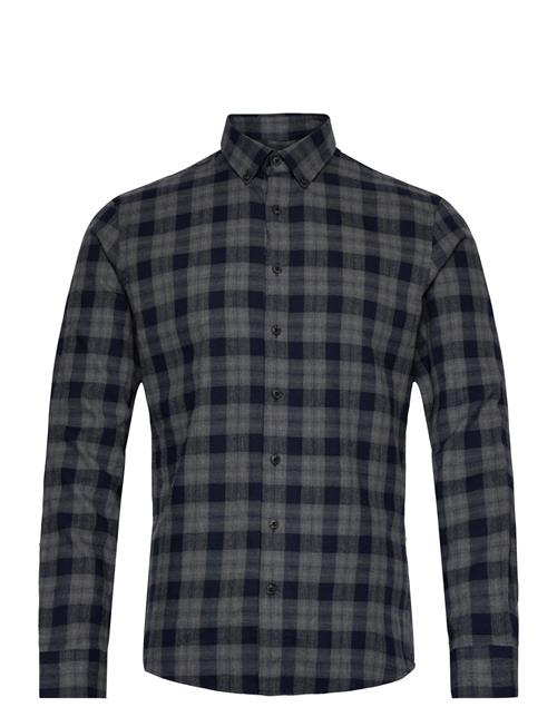 Lindbergh Ultra Soft Checked Shirt L/S Lindbergh Grey