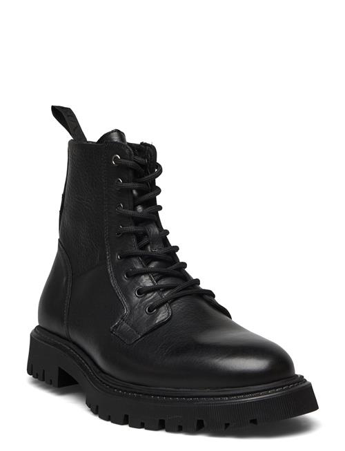 Les Deux Tatum Leather Lace-Up Boot Les Deux Black