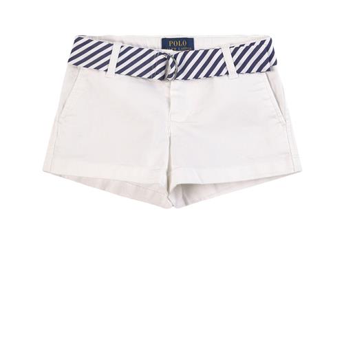 Se Ralph Lauren Shorts Med Bælte Hvid | Hvid | 130-134 cm ved Babyshop