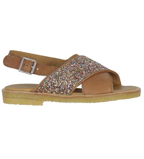 Se Angulus Angulus Sandaler - Tan/Multi Glitter ved KidsWorld