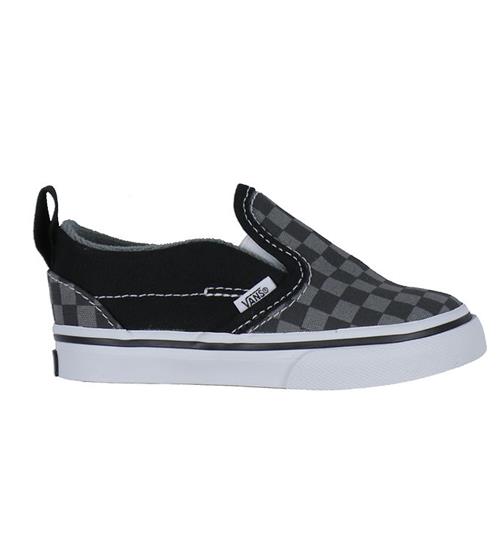 Vans Sko - Slip-On V Checkerboard - Sort/GrÃ¥