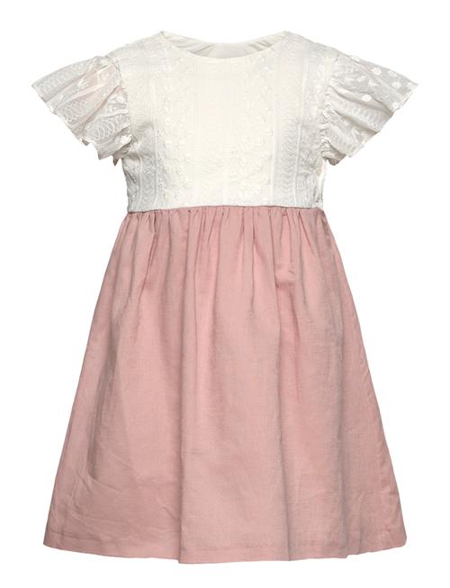 Mango Bow Embroidered Dress Mango Pink