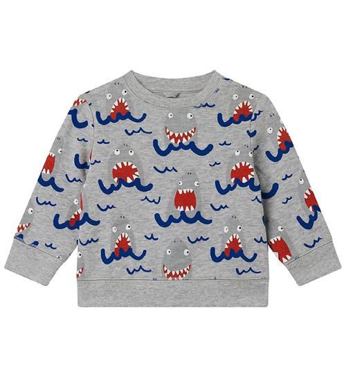 Stella McCartney Kids Stella McCartney Kids Sweatshirt - GrÃ¥meleret m. Hajer