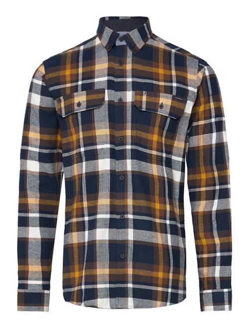 Checked Twill Shirt L/S Lindbergh Brown