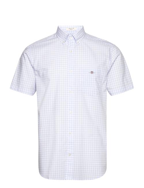 Reg Poplin Gingham Ss Shirt GANT Blue