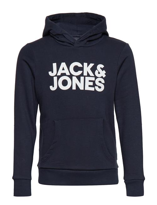 Se Jack & Jones Jjecorp Logo Sweat Hood Jnr Jack & J S Black ved Booztlet