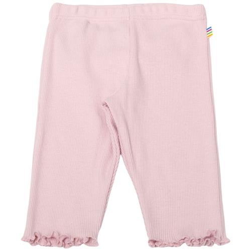 Se Joha Ribbede Leggings Lyserød | Lyserød | 40 cm ved Babyshop