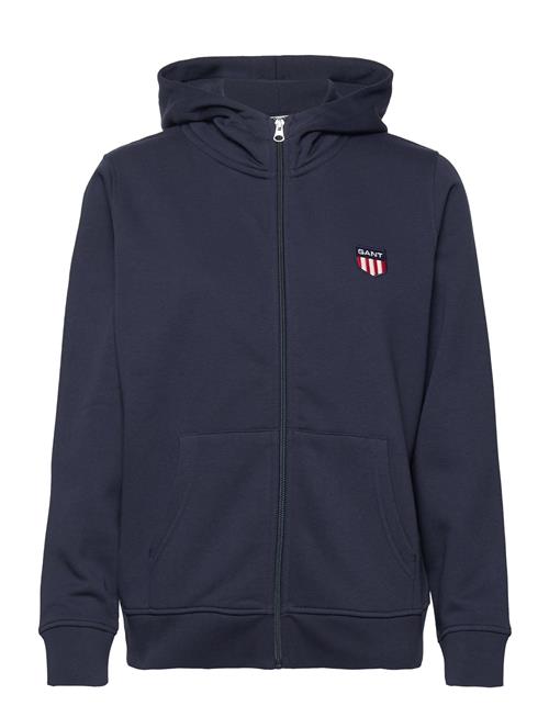 GANT Reg Retro Shield Zip Hoodie GANT Navy