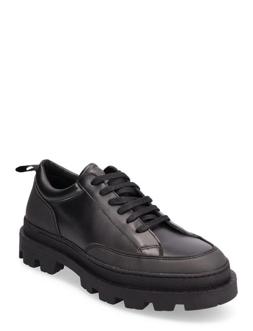 Se Les Deux Tanner Leather Sneaker Les Deux Black ved Booztlet