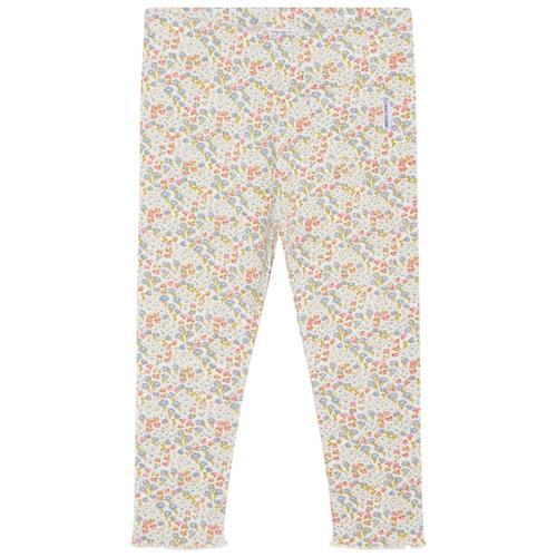 Se Hust&Claire Lora Blomstrede Leggings Whisper Melange | Beige | 86 cm ved Babyshop