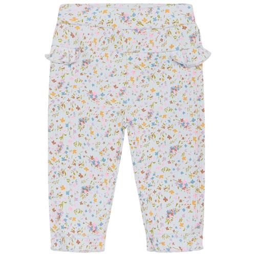 Se Hust&Claire Genny Blomstrede Joggingbukser Water | Blå | 62 cm ved Babyshop