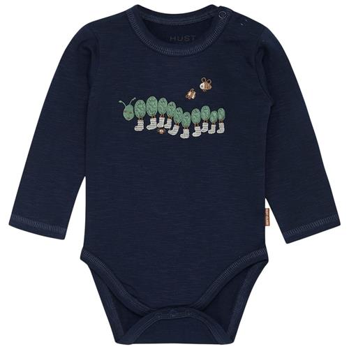 Se Hust&Claire Billy Babybody Navyblå | Marine blå | 56 cm ved Babyshop