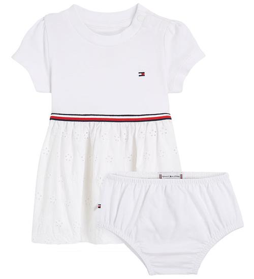 Tommy Hilfiger Tommy Hilfiger Kjole m. Bloomers - Broderie Combi - Hvid