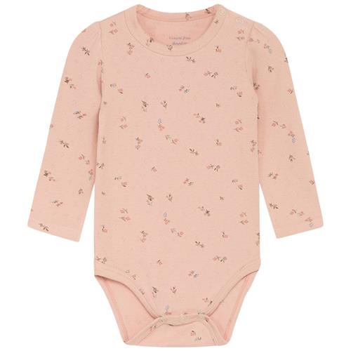 Se Hust&Claire Bonitta Blomstret Babybody Peach Rose | Lyserød | 86 cm ved Babyshop