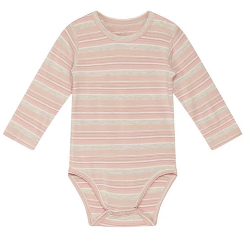 Hust&Claire Buller Stribet Babybody Peach Rose | Lyserød | 56 cm