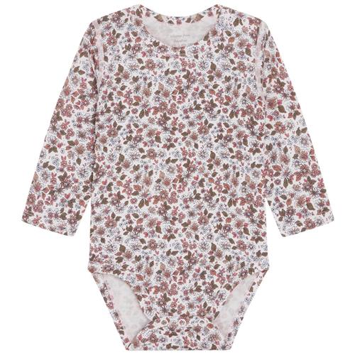 Hust&Claire Buller Blomstret Babybody Rose Morn | Lyserød | 56 cm