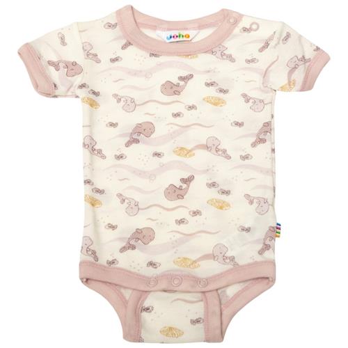 Joha Mønstret Uld-bodysuit Lyserød | Lyserød | 80 cm