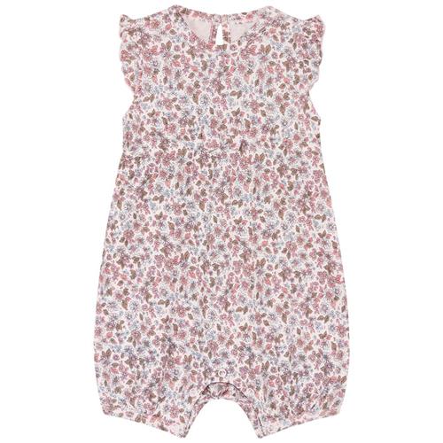 Hust&Claire Musling Blomstret Romper Rose Morn | Lyserød | 62 cm