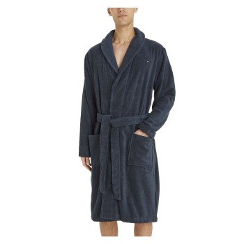 Tommy Hilfiger Cotton Towelling Bathrobe Marineblå bomuld Large Herre