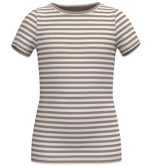 Se Name It Name It T-shirt - Rib - NmfSuraja - Noos - Mocha Meringue ved KidsWorld