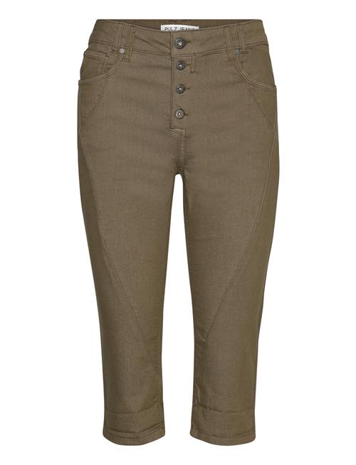 Pzrosita Hw Capri Pants Pulz Jeans Khaki