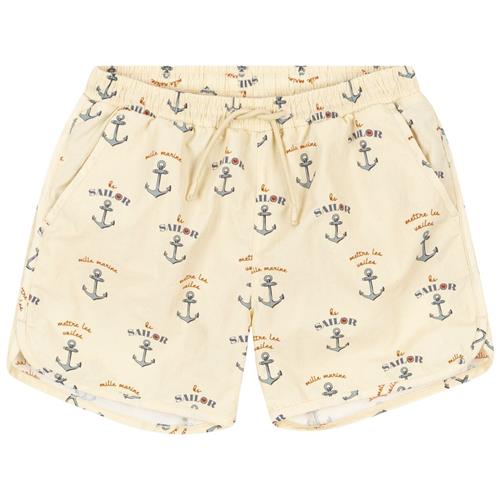 Se Konges Sløjd Asnou Badebukser Med Ankerprint Beige | Beige | 12 months ved Babyshop