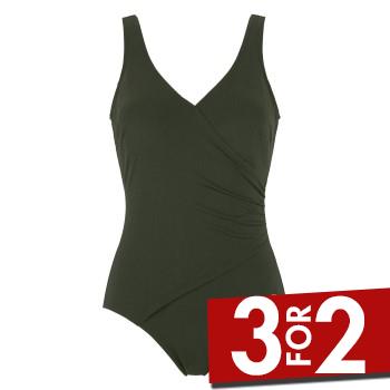 Damella Julia Chlorine Resistant Swimsuit Mørkgrøn  polyamid 38 Dame