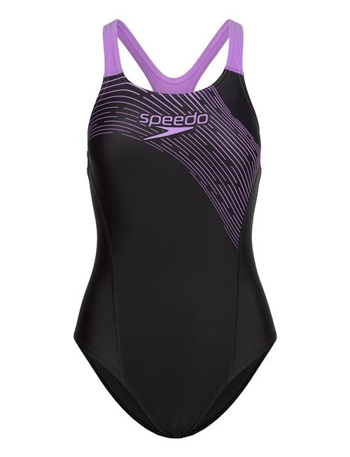 Speedo Womens Medley Logo 1 Piece Speedo Black