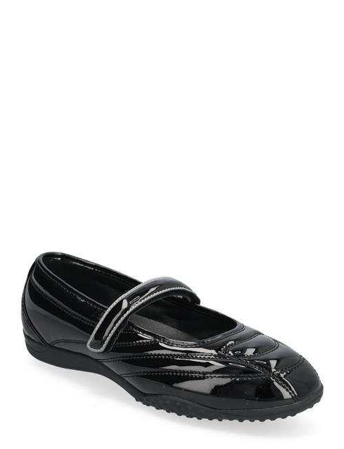 Mango Patent Leather-Effect Sports Ballet Flats Mango Black