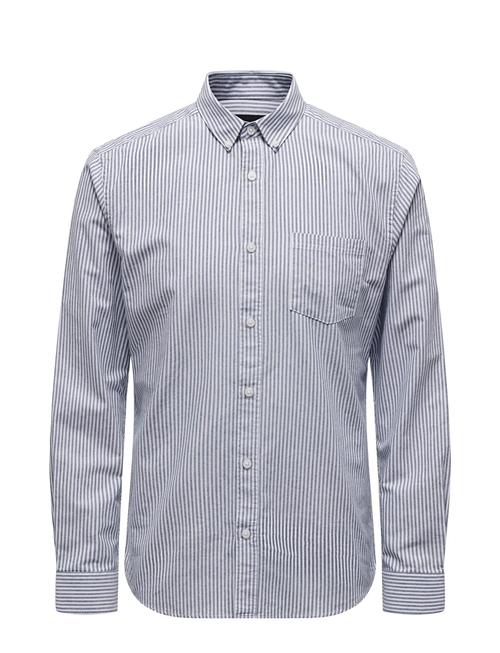 ONLY & SONS Onsremy Ls Reg Wash Stripe Oxford Shirt ONLY & SONS Blue