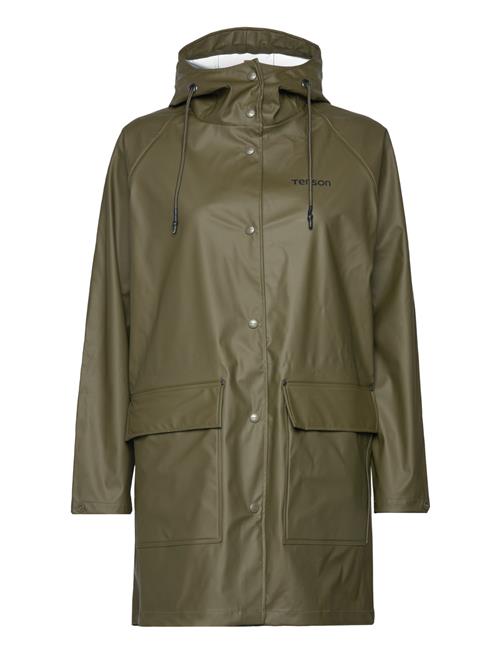 Se Tenson Compass Rain Coat W Tenson Green ved Booztlet