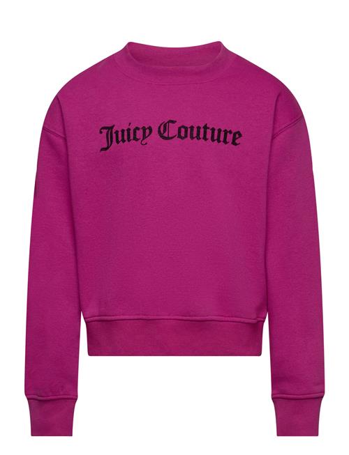 Se Juicy Couture Juicy Flocked Balloon Crew Juicy Couture Purple ved Booztlet