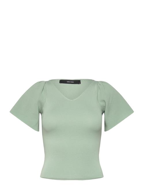 Vero Moda Vmginny Ss V-Neck Pullover Noos Vero Moda Green